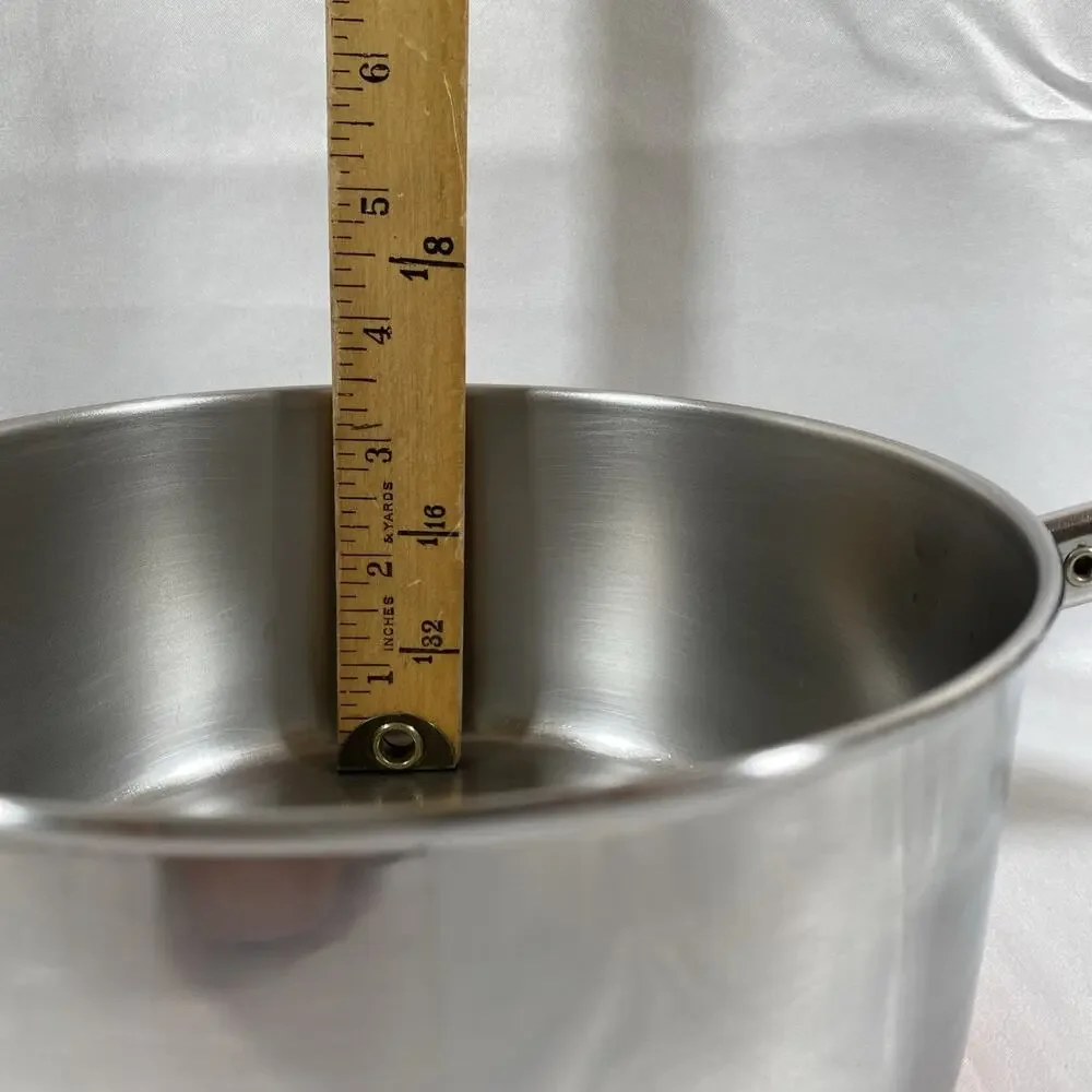 Revere Ware Copper Bottom 2 Qt Saucepan Steamer & Lid Clinton 95 h Stainless USA